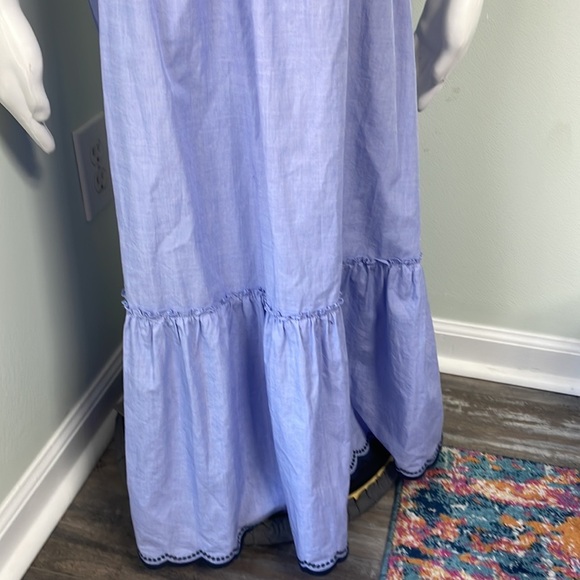 Kate Spade Daisy Floral Embroidered Patio Dress, Broome Street Blue Size Medium - Picture 7 of 10